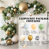 Avocado Green Balloons Garland Arch Kit Retro Green Chorme Gold Latex Globos Birthday Christmas Wedding Party Decors