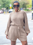 Adjustable Drawstring Long Sleeve Sweater