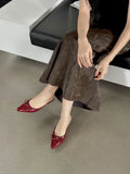 Woherb New Fall 2024 Dress With Low Heel Bow And Half
