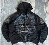 Children's Hooded Jacket 2025 New Cross Hoodie Hoodie Bow Print