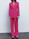 2023 Women Spring Pant Suits 2 pieces sets Casual Blazers Coats and Trousers Female Elegant Street Two Suit Clothing-Outfit