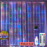 100/200/300 LED Curtain String Light Flash Fairy Garland Christmas Decorations for Home Bedroom Ornament 2022 Happy New