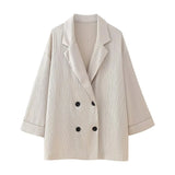 New Wrinkled Effect Blazer Loose Casual Trousers 4387130