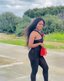 Kliou Flocking Mesh Jumpsuit Inclined Shoulder Leopard Style Patchwork One Piece Clothing Sexy Midnight Clubwear Female