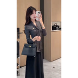 Loose Milk Blue Hatless Round-Neck Cotton Coat Women Winter Small Thick Short Cotton Cotton Jacket