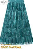 Women Tassel Splicing Pleated Skirt Elegant Elastic Waist All Match A-line Long Skirt For Spring Summer QT2140-Outfit