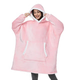 Print Hoodie Sweatshirt Women Fleece Christmas Oversized Hoodies Giant TV Blanket With Sleeves Loose Pullover Xmas