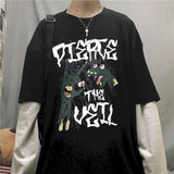 Cross of Thorns fake two-piece for men women long-sleeved dark hip-hop loose large size autumn new trend top