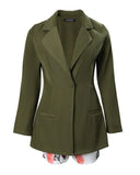 Women 2pcs Clothes Suit with Belt Long Sleeve Blazer & Floral Print Shorts Set-Outfit
