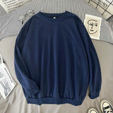 100% Cotton Women Sweatshirt Casual O Neck Plus Size Tops Simple Long Sleeve Fall Ladies Solid Oversize Fashion Tops