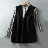 Women Autumn Outerwear Trendy Vintage Solid V-neck Simple Ulzzang Street Style All-match Cozy Design Casual Newest