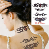 Temporary Tattoo Stickers Sexy Rose Heart-shaped Wreath Fake Tatto Waterproof Tatoo Back Leg Arm Belly Big Size for Women