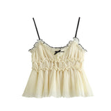 New Spring Style Small Bow Decorated With Texture Slim Halter Top 7200012-Outfit