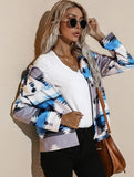 Fashion Print Turndown Collar Long Sleeve