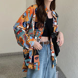 Vintage Clothes Summer Women's Clothing Street Style Women Tops Harajuku Shirt Boho Blouse for Women Long Sleeve Shirt-Outfit