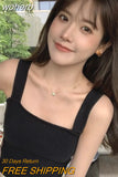 Women Streetwear Knitted Summer Comfortable Trendy Chic Fit Soft Slim Stretchy Abdomen Leisure All-match Lovely Girls Tops-Outfit