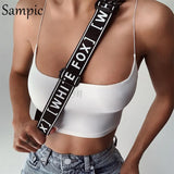 sexy new fashion strap backless sleeveless embroidered crop top women short blouse t shirt camis tank top mujer