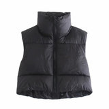 Color Women's Clothing 2025 Spring And Autumn 2025 New Cotton Vest Zippered Arma