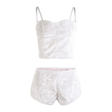 Hot Women 2 piece set Velvet Sleepwear Sexy Spaghetti Strap Shorts Pajamas Suit Ladies Casual Sleepwear Female Pajama Party