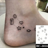 Water Transfer Tattoo Sexy Red Lips Print Tattoo Body Art Waterproof Temporary Fake Flash Tattoo for Man Woman Kid