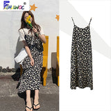 Floral Print Flower Holiday Date Beautiful Long Dresses Hot Sales Summer Sleeveless A Line Fresh Cute Sweet Korean Chic