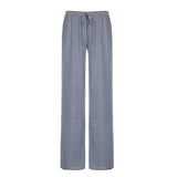 Base Simple Stripe Bump Color Straight Casual Tying Home Pants 2025