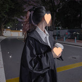 Woherb Trench Coat Coat Female 2024 New Autumn Temperament Casual Loose Show Thin Versatile Bf Harajuku Trend Ins-Outfit