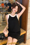 Dresses Women Summer Loose Waist Patchwork Casual for Ladies Hot Sale Korean Style Temperament New Arrival Vestidos-Outfit