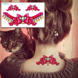 Temporary Tattoo Sticker Totem Flower Arrow Color Sexy Chest Back Fake Tatoo Waterproof Flash Tatto Body Art for Woman