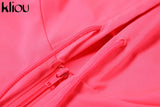 Kliou autumn new women hooded zipper pocket long sleeve tops sporty leggings matching set workout bodycon casual stretchy