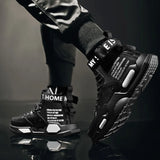 High Top Fashion Leather Sneakers Trend Hot Sale Comfortable Man Casual Shoes Outdoor Non-slip Breathable Men
