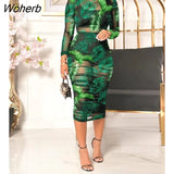 Summer Women 3PCS Crop Top & Shorts Set With Tropical Print Sheer Mesh Bodycon Dress 2023 Sexy Lady Three Piece Dress Set-Outfit