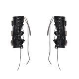 Street Babes High-Necked Metal Buckle Leather Waist Design Repair Short Sleeveless