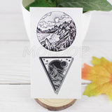 Tattoo Sticker Pine Tree Christmas Plant Black Hand Body Art Water Transfer Temporary Fake Tatto Flash Tatoo for Kid Girl