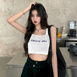 Harajuku Fashion Crop Top Camis Women Japanese Girl Chic Soft Sister Cute Bear ide Outside Wears Thin Short Camisole