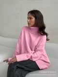 And Winter Pure Color Turtleneck Sweater Hot Selling Burst Comfortable Loose Basic Jacket Sweater