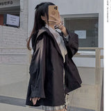 Woherb Trench Coat Coat Female 2024 New Autumn Temperament Casual Loose Show Thin Versatile Bf Harajuku Trend Ins-Outfit