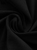 Kliou Baddie Style Jumpsuit Women Charming Sexy Middle Ribbons Cleavage One Pieces Sheath Sleeveless Halter Lace Up Clubwear