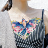 Temporary Tattoo Sticker Totem Flower Arrow Color Sexy Chest Back Fake Tatoo Waterproof Flash Tatto Body Art for Woman