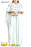 African Dress for Women Kaftan African Clothing Luxury Rhinestone Robe Femme Chiffon Evening Long Dress Africa Clothes-Outfit