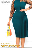 Bodycon Dress African Dresses for Women 2023 Sexy Elegant Mesh Sleeve Pleat Bandage Robe Africaine Femme African Clothes-Outfit