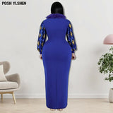 Bodycon Dress African Clothes Long Dresses For Women Club Outfits Dashiki Ankara Evening Party Robe Femme Africa Clothing-Outfit