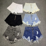 fashion casual summer cool women denim booty Shorts high waists fur-lined leg-openings Plus size sexy short