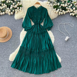 Retro Breeze Mashed Floral Shirt Collar Dress Women's Spring Waists Thin Senior Sense Light Luxury Big