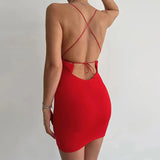 Suspenders V-Neck Sexy Low-Cut Strapless Backless Slim Bodycon