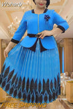 Two-Piece African Dresses for Women 2023 Summer Elegant Africa Clothing Office Lady Party Dress Dashiki Ankara Outfits Robe-Outfit