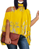 Plus-Size Women's Wear 2023 Summer New Fashion Off-Shoulder Casual Printed T-Shirt-Outfit