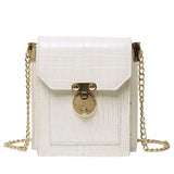Luxury Designer Women's Messenger Bag Crocodile Pattern Lock Portable Chain Bag 2022 New Product One-shoulder Mobile Phone
