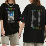 New Coldplay Concert Around The Same Short-Sleeved T-Shirt Cool Play Band Concert