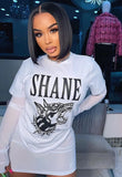 Casual White Printed Round Neck Short Sleeve Basic